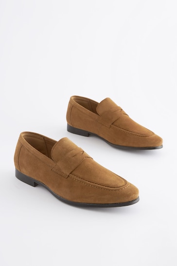 Tan Brown Saddle Loafers