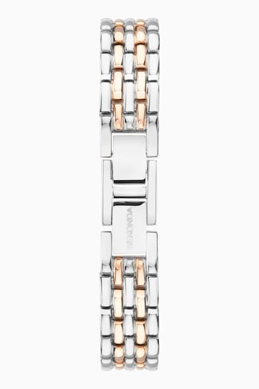 Sekonda Womens Monica 20mm Analogue Silver Tone Watch With Two Tone Case And Alloy Bracelet With White Dial