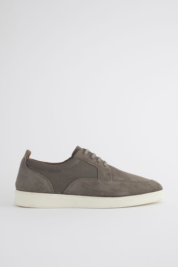 Grey Suede Cupsole Casual Shoes