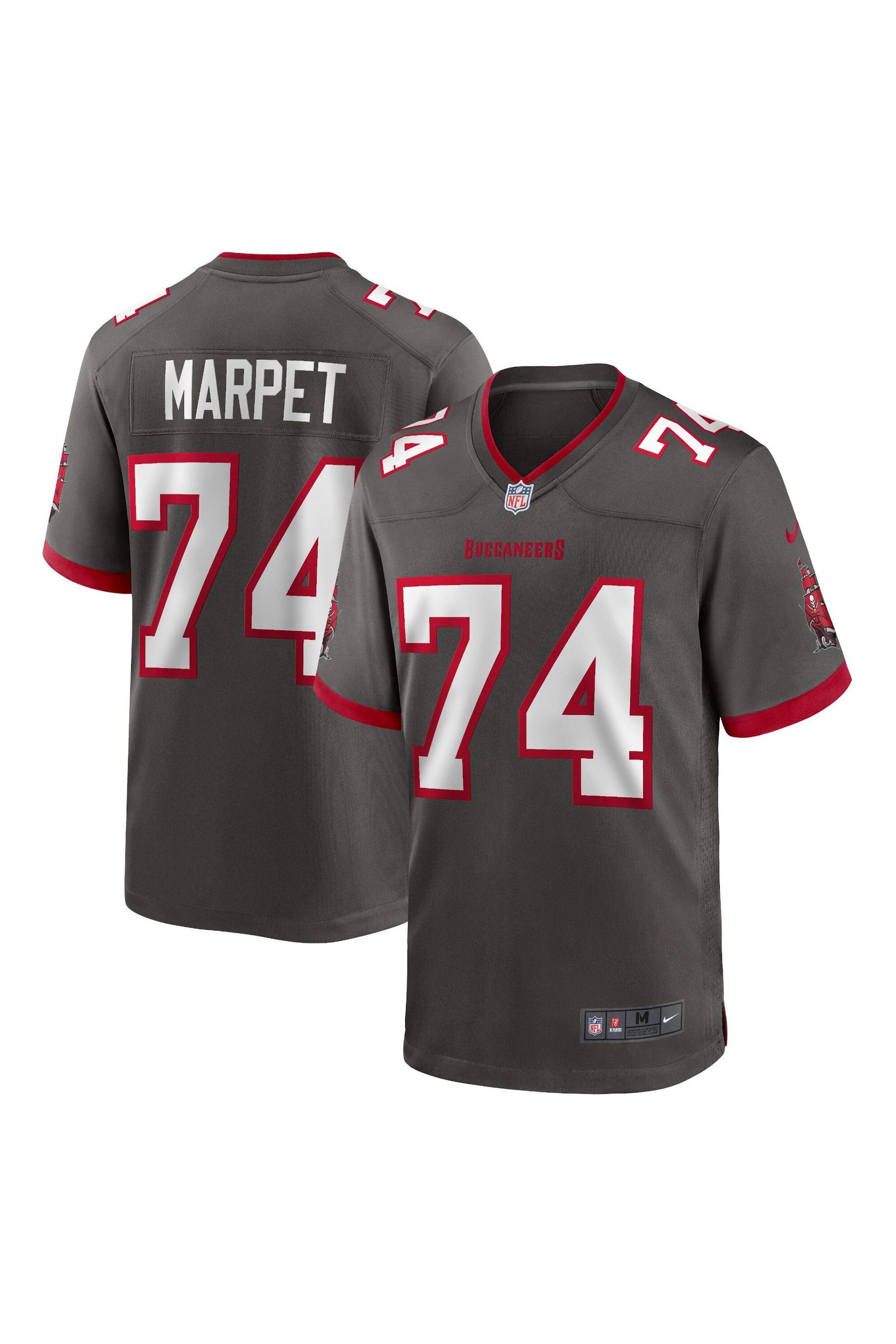Fanatics Grey Tampa Bay Buccaneers Game Alternate Jersey Ali Marpet
