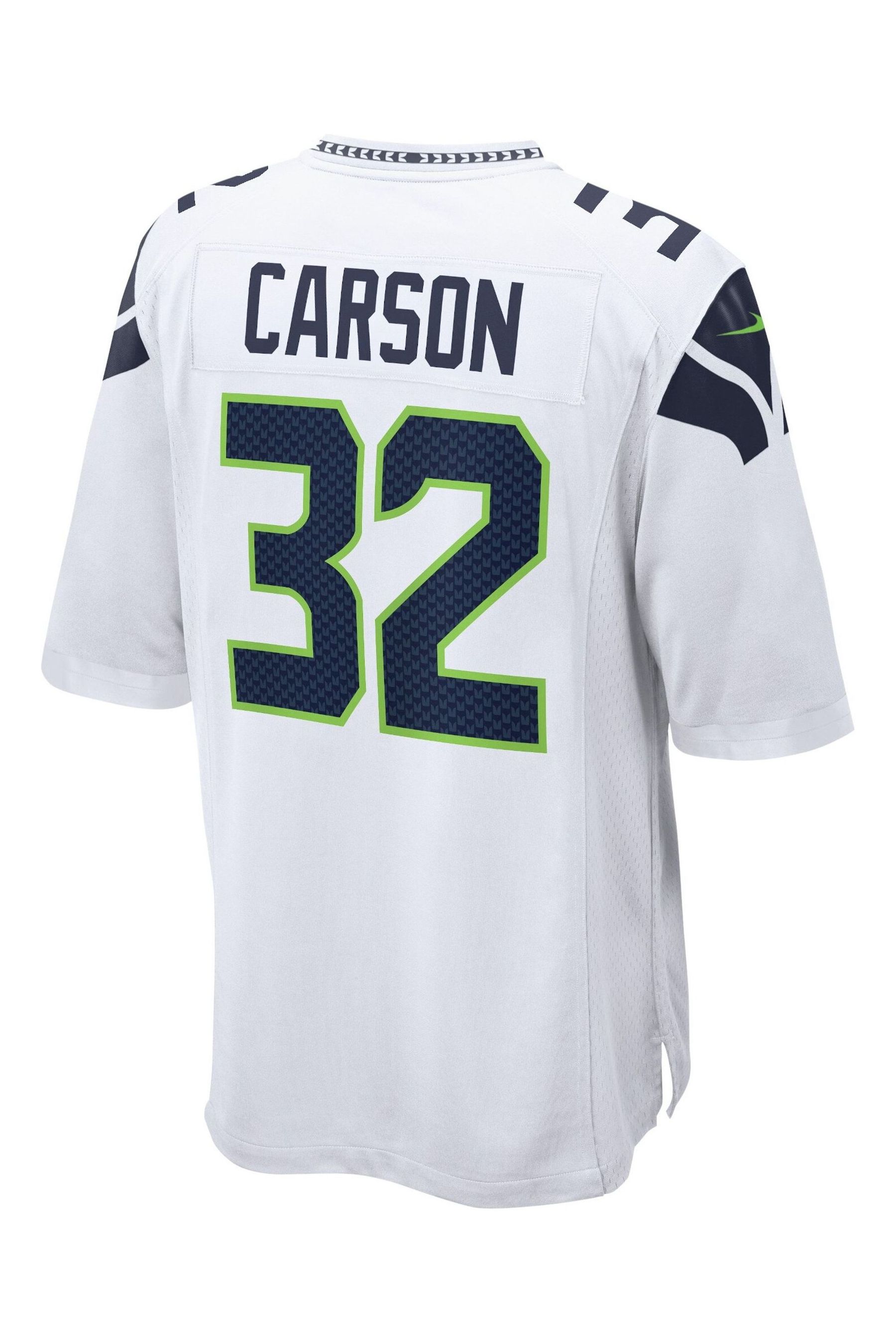 Chris carson deals white jersey
