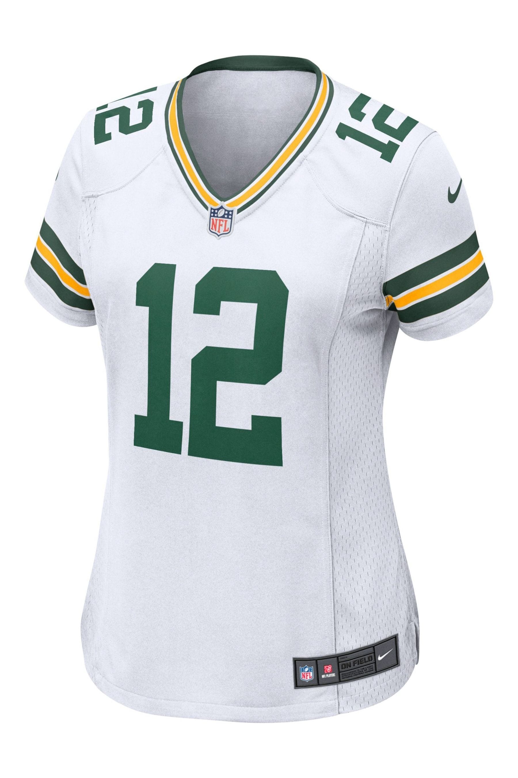 Aaron rodgers white jersey clearance
