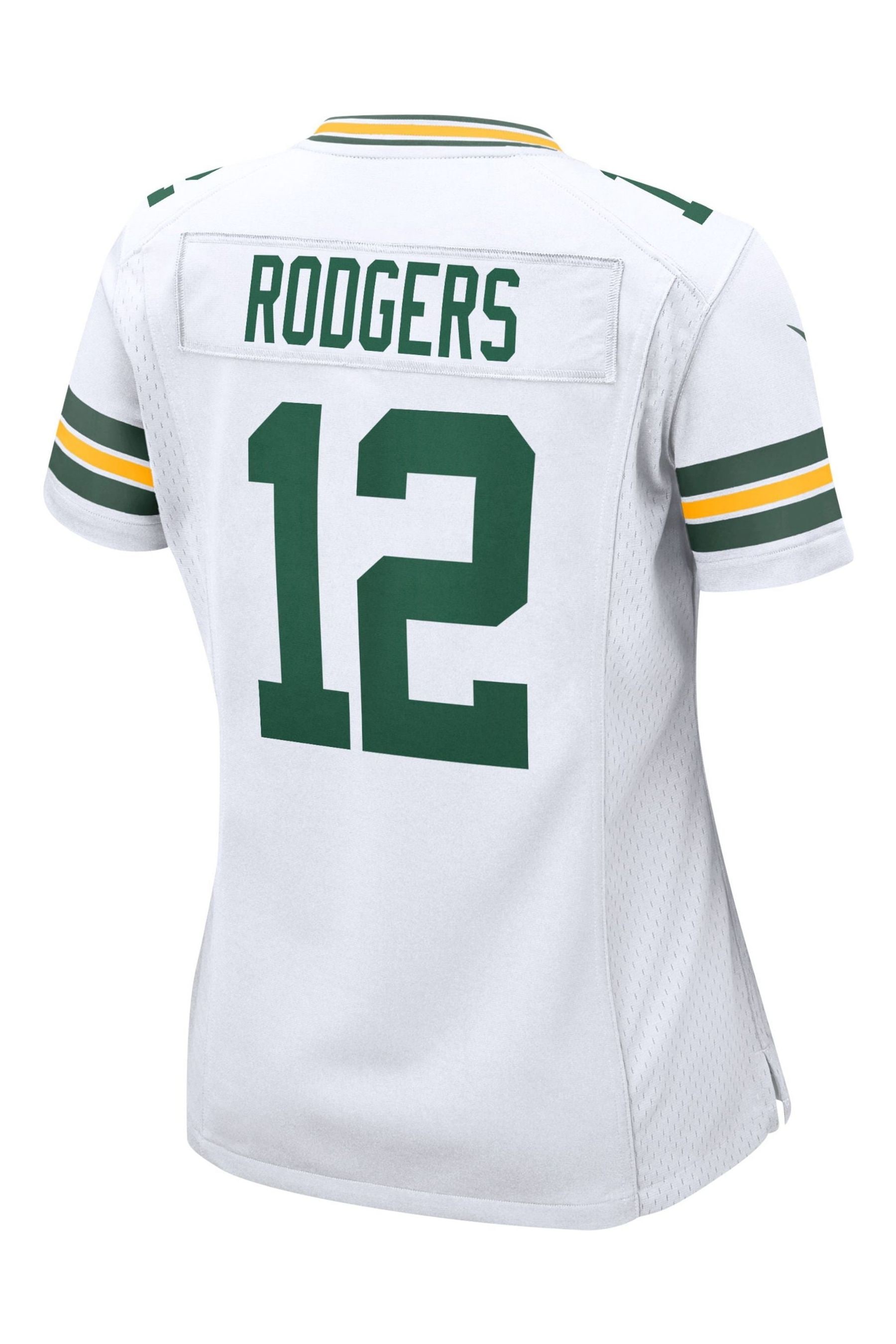 White aaron rodgers jersey womens store