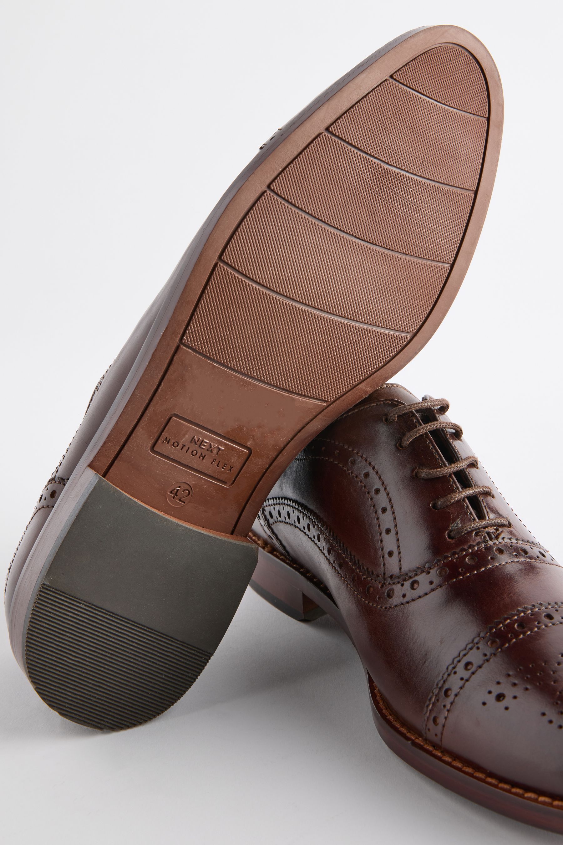 Buy Brown Leather Oxford Toecap Brogues Shoes from the Next UK online shop