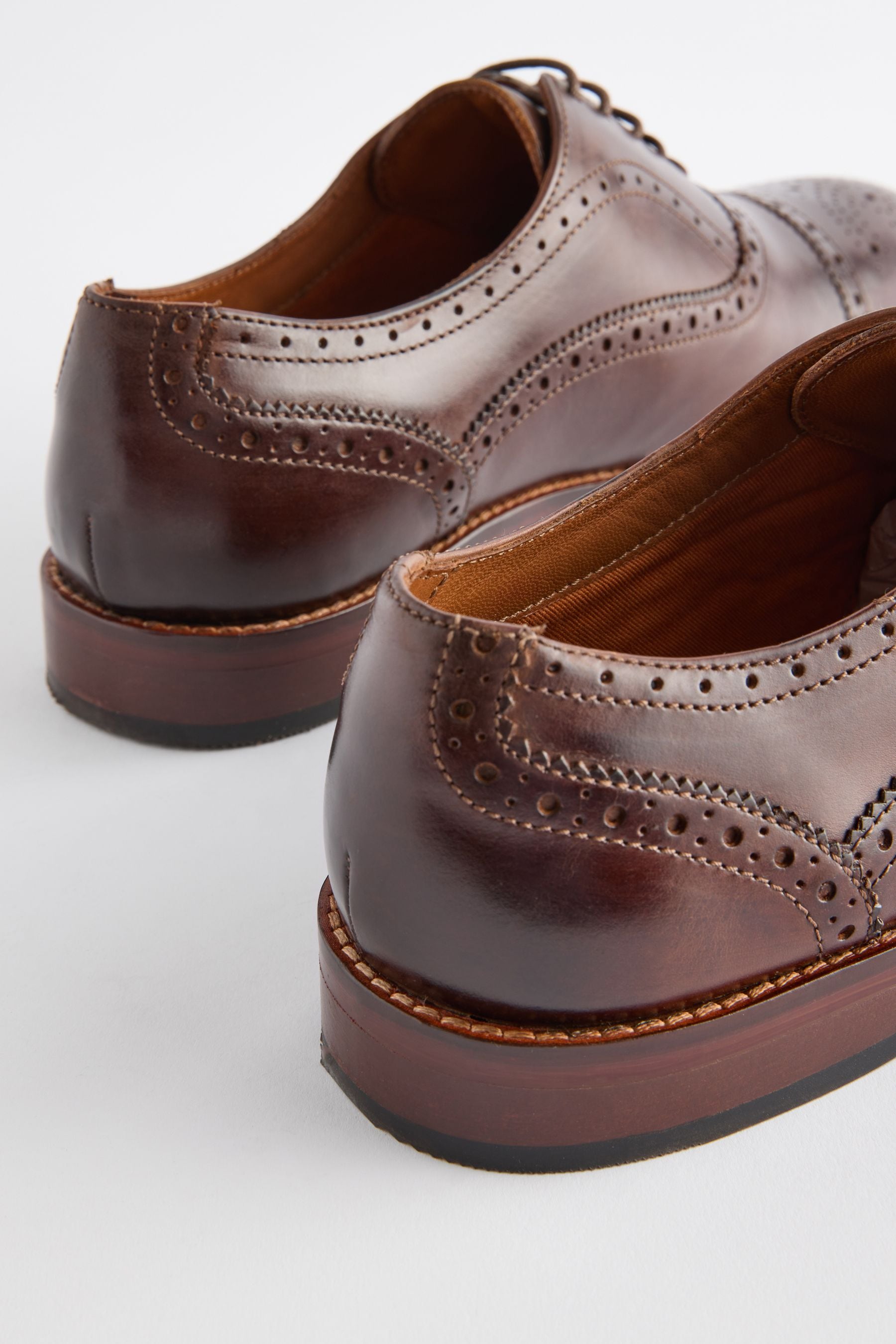 Buy Brown Leather Oxford Toecap Brogues Shoes from the Next UK online shop