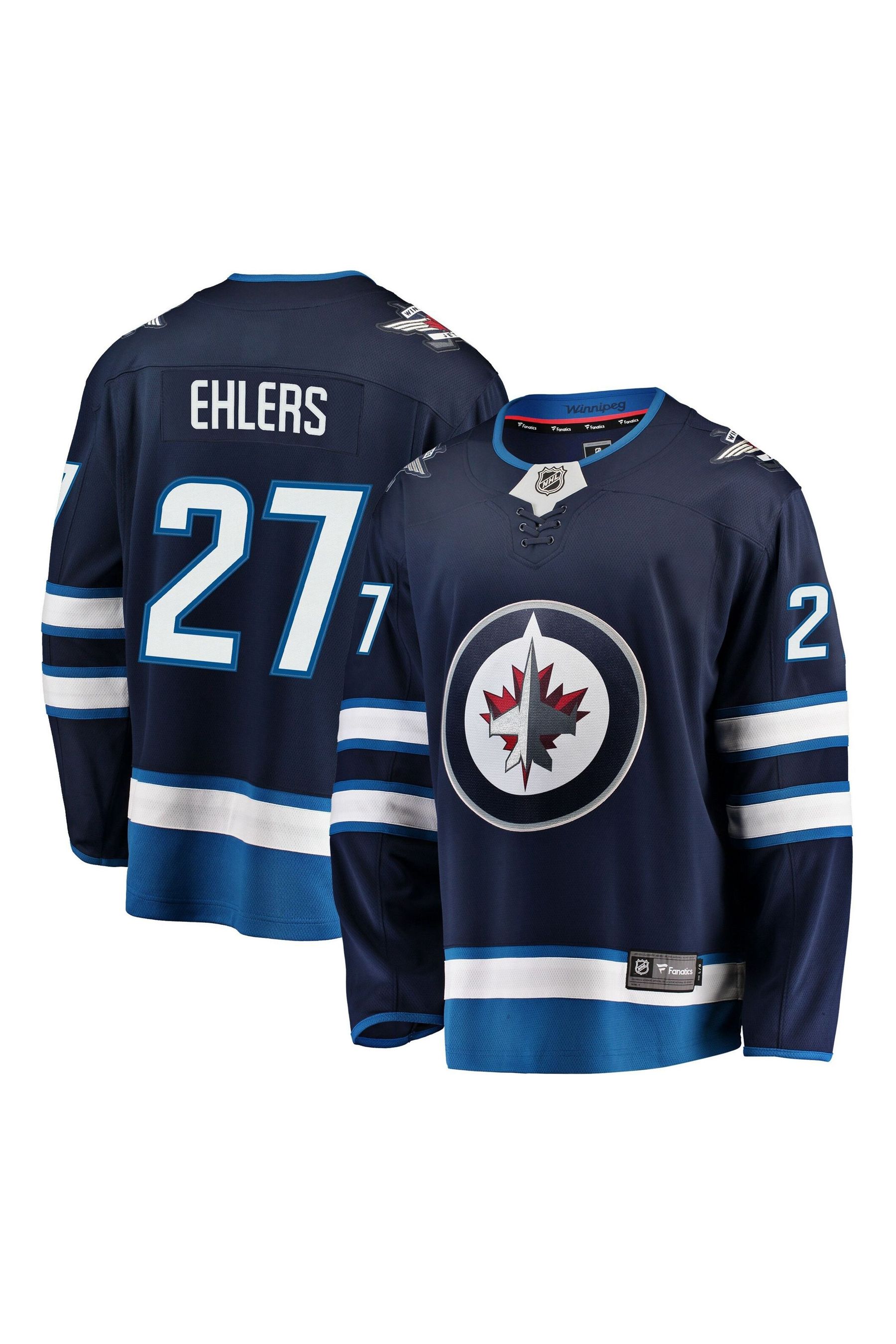 Buy Fanatics Blue Winnipeg Jets Branded Home Breakaway Nikolaj Ehlers Jersey from the Next UK online shop