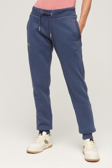 Superdry Blue White Essential Logo Joggers