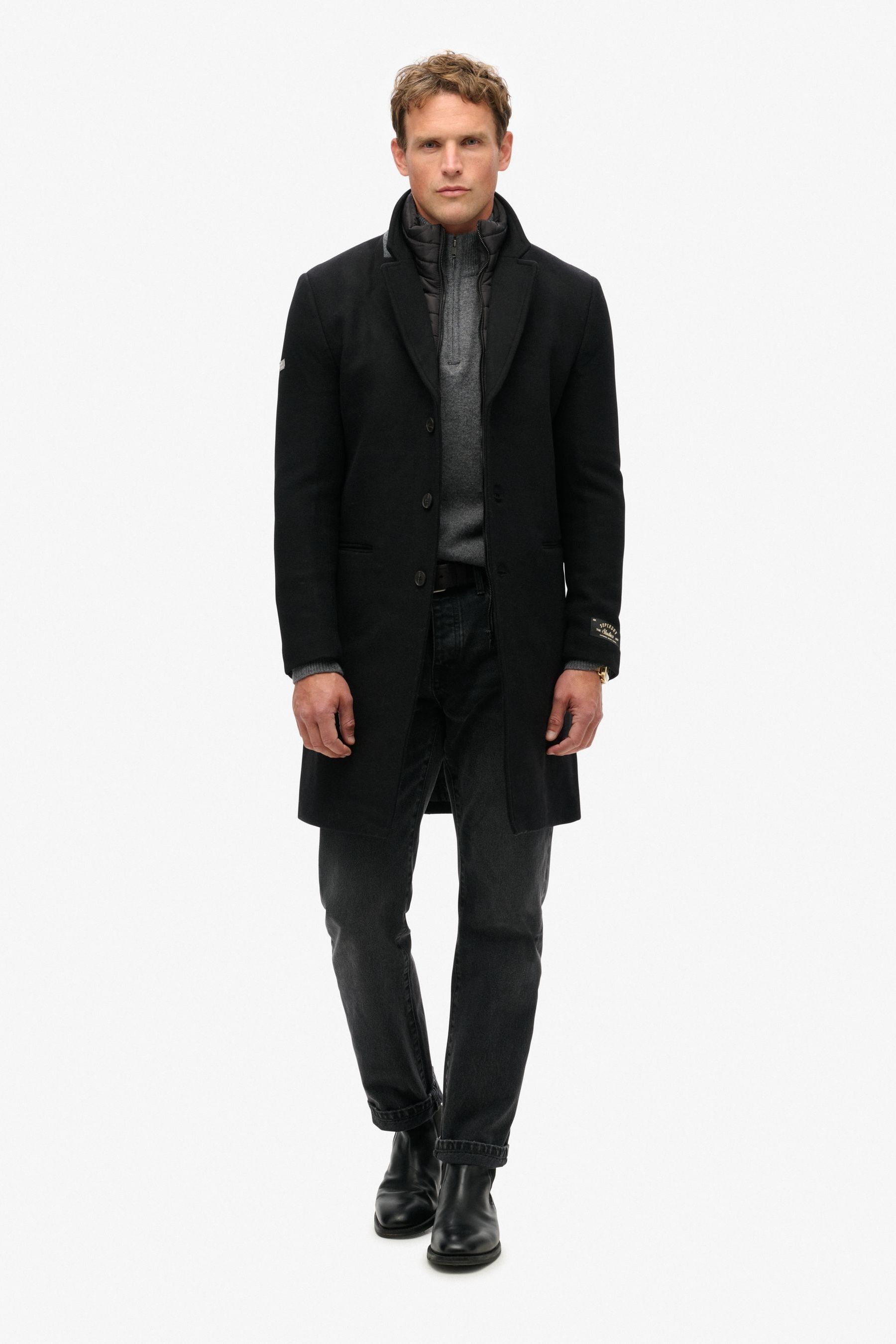 Superdry town coat sales mens