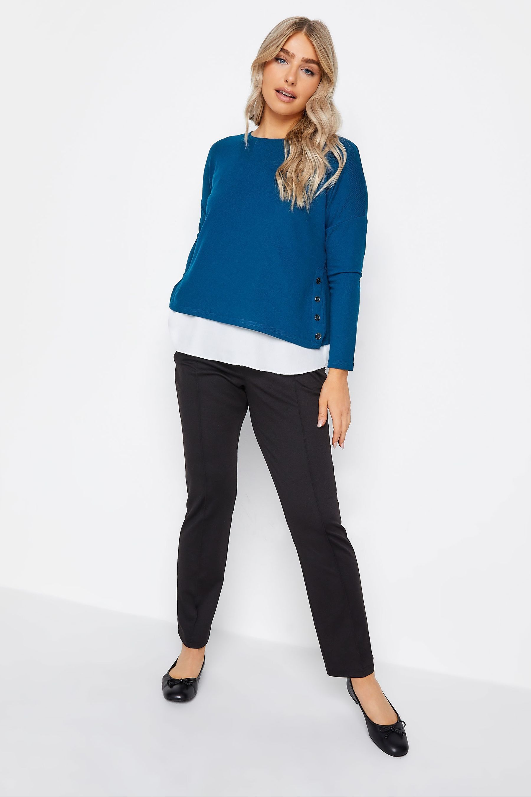 Plus size 2 in 1 jumper shirt top