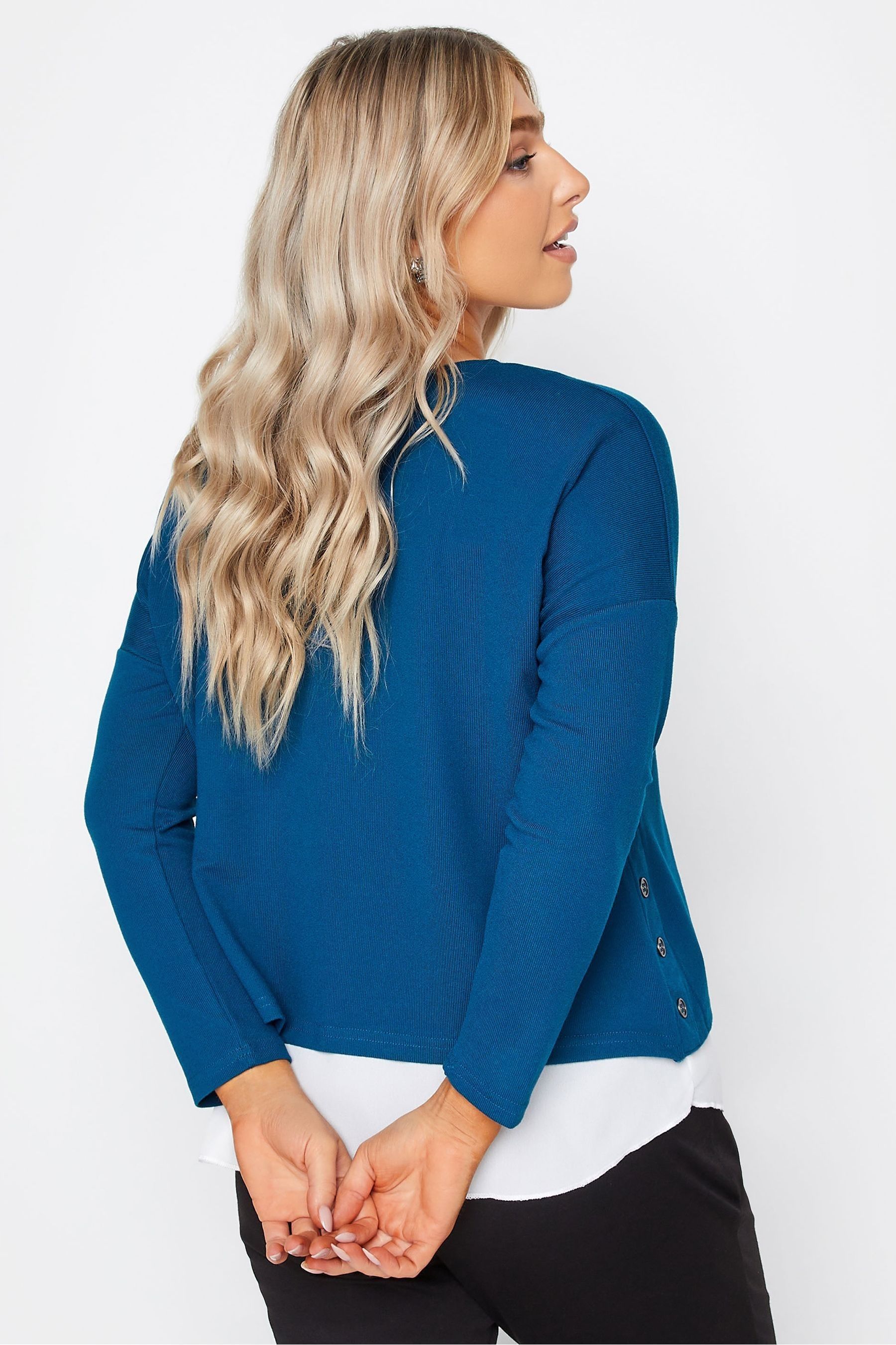 Buy M Co Blue 2 in 1 Jumper Shirt from the Next UK online shop