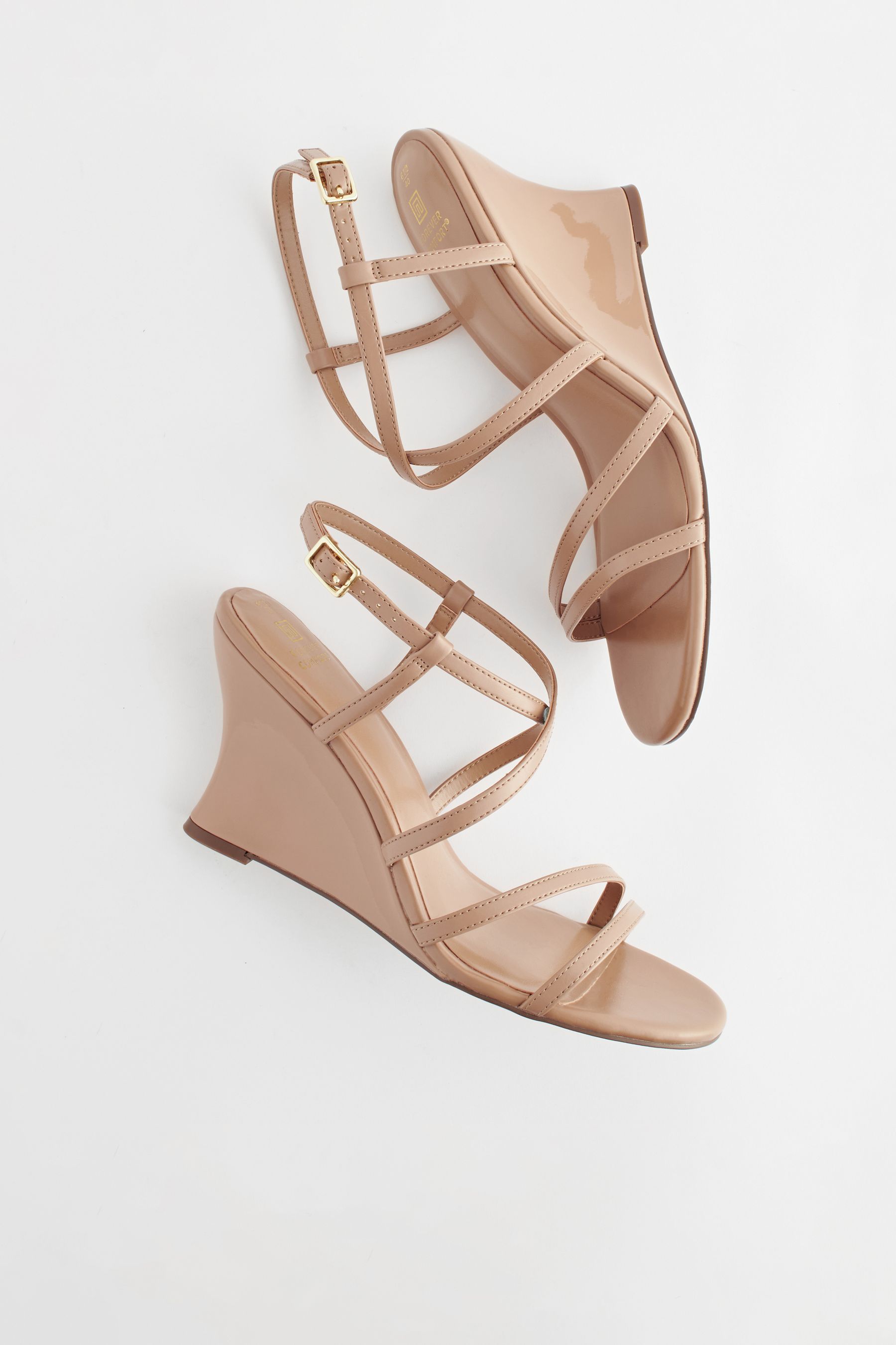 Camel Forever Comfort Strappy Wedges