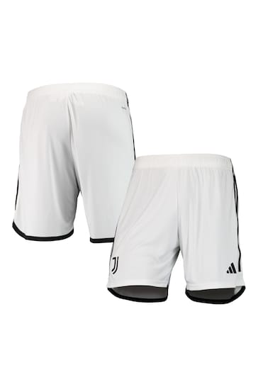 adidas White Juventus Away Shorts 2023-24
