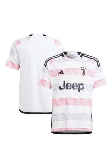 adidas White Juventus Away Shirt 2023-24 Kids
