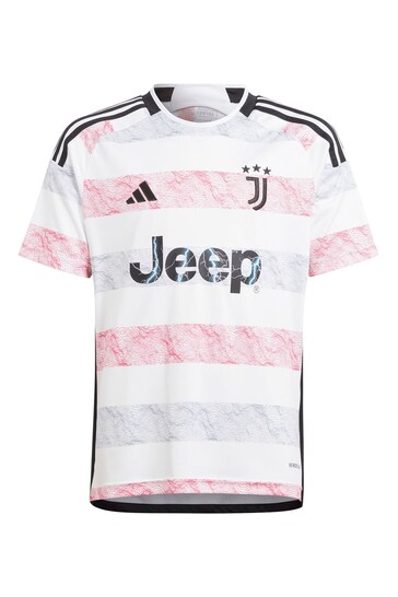 adidas White Juventus Away Shirt 2023-24 Kids