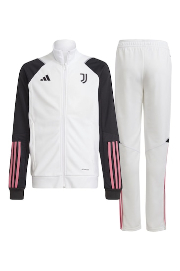 adidas White Juventus Training Tracksuit Kids