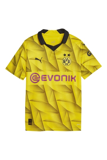 Puma Yellow Borussia Dortmund Cup Shirt 2023-24 Kids