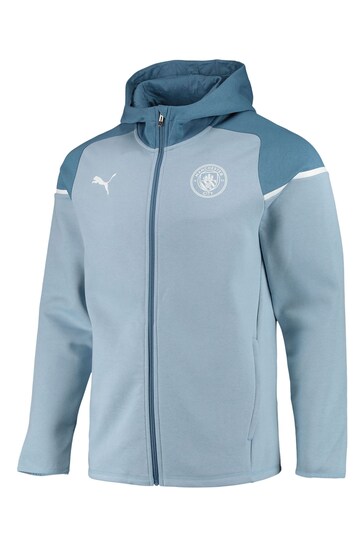 Puma Blue Manchester City Casuals Hoodie Jacket