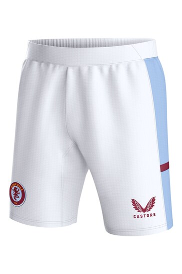 Castore Aston Villa Home Pro White Shorts 2023-24