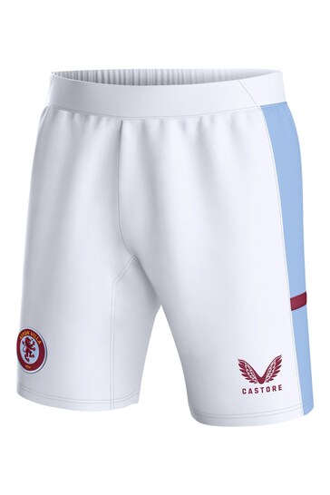 Castore Aston Villa Home White Shorts 2023-24