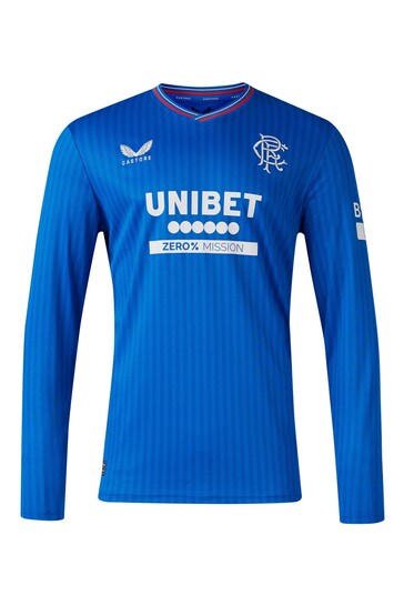 Castore Blue Glasgow Rangers Home Long Sleeve Shirt 2023-24