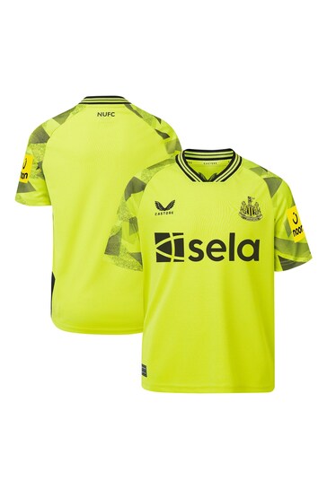 Castore Yellow Newcastle United Home Goalkeeper Shirt 2023-24 Kids