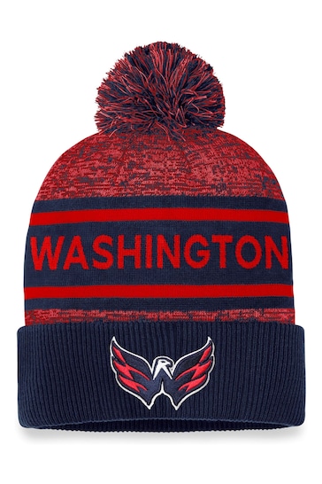 Fanatics Red Washington Capitals Authentic Pro Rink Heathered Cuffed Pom Knit Hat Unisex