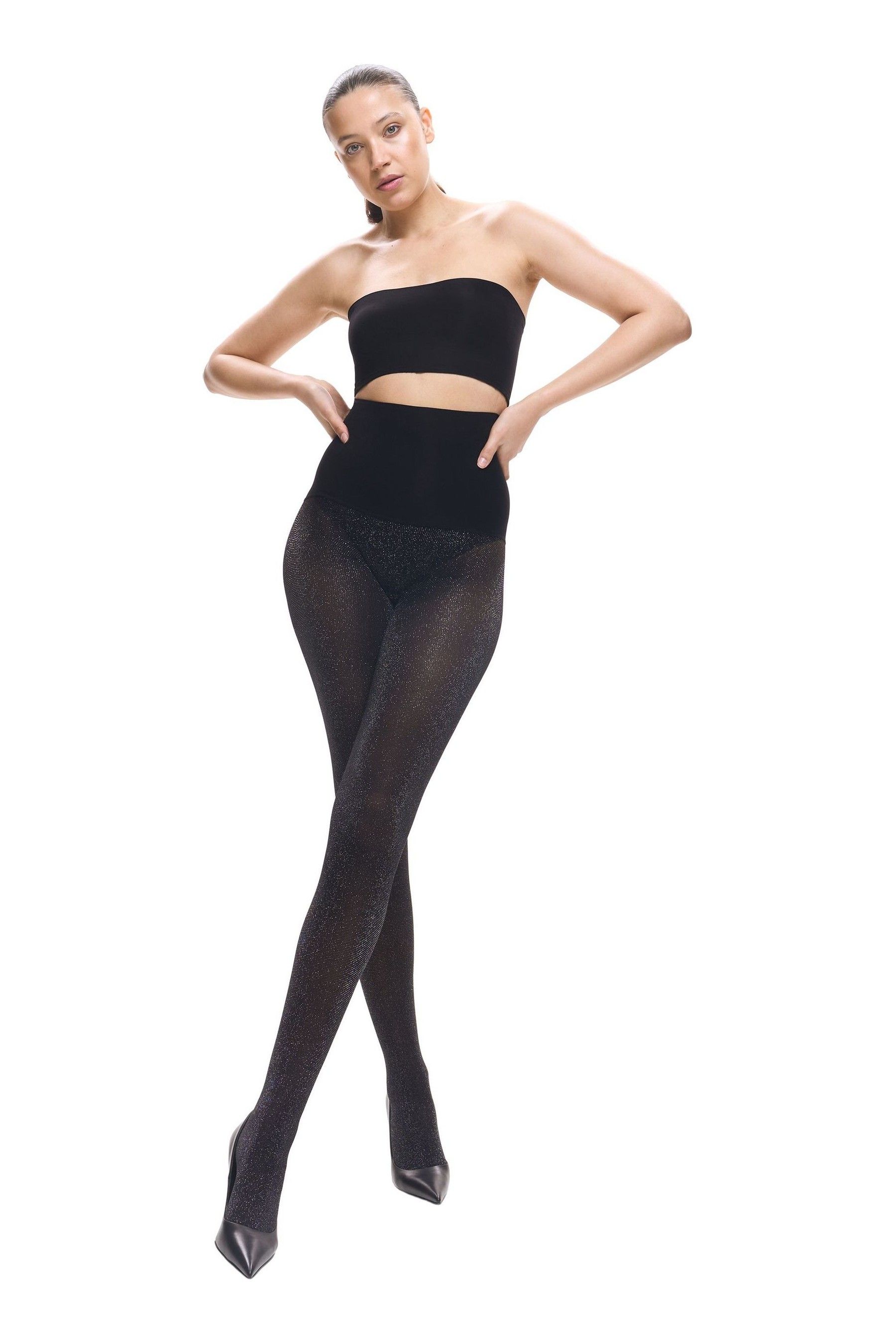 Shimmer black discount tights