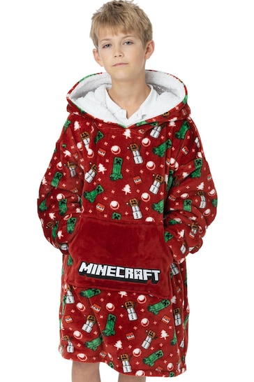 Vanilla Underground Red Minecraft All-Over Print Blanket Hoodie