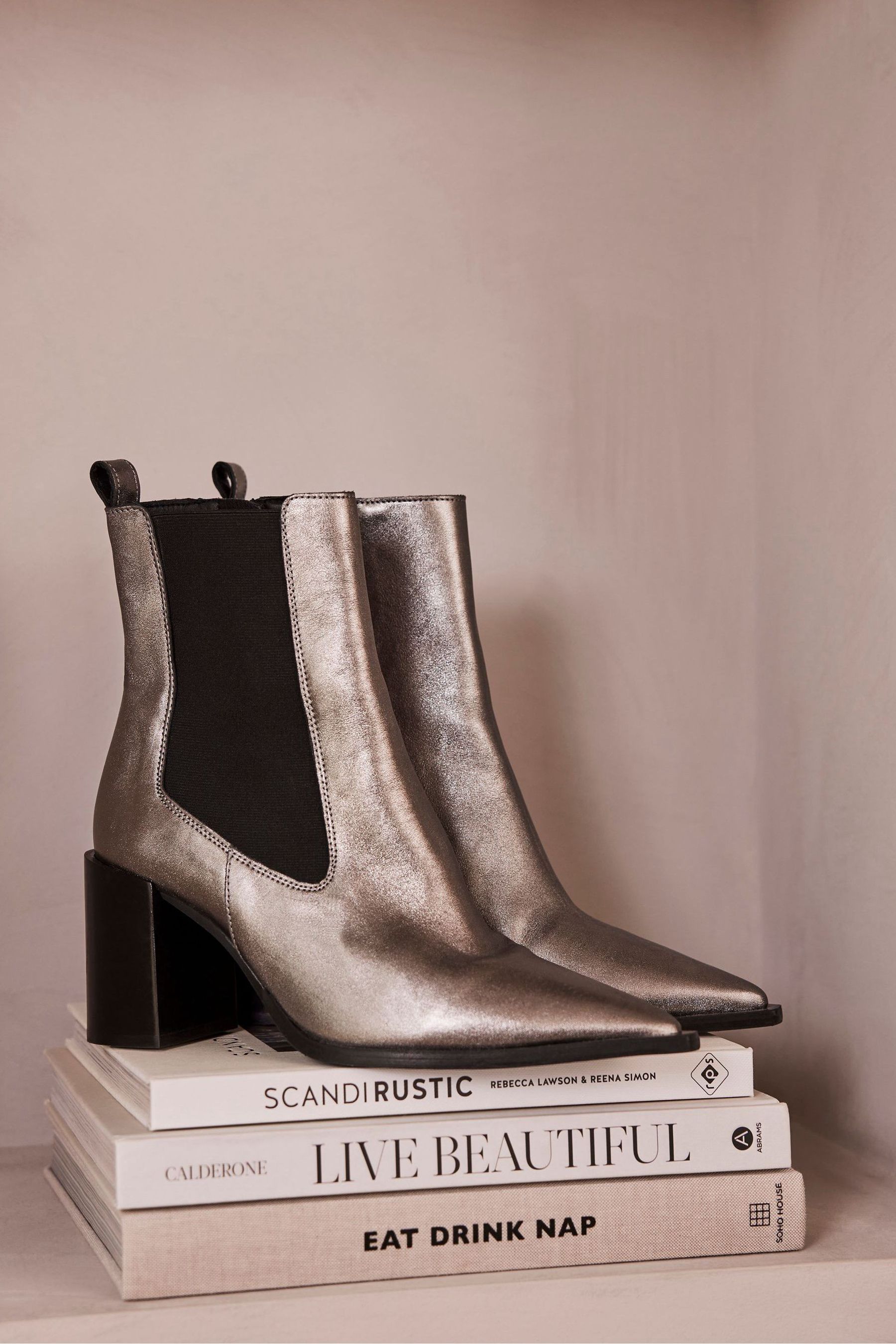 Gray sales velvet boots