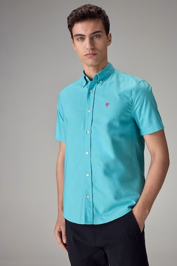 Blue Oxford Short Sleeve Shirt