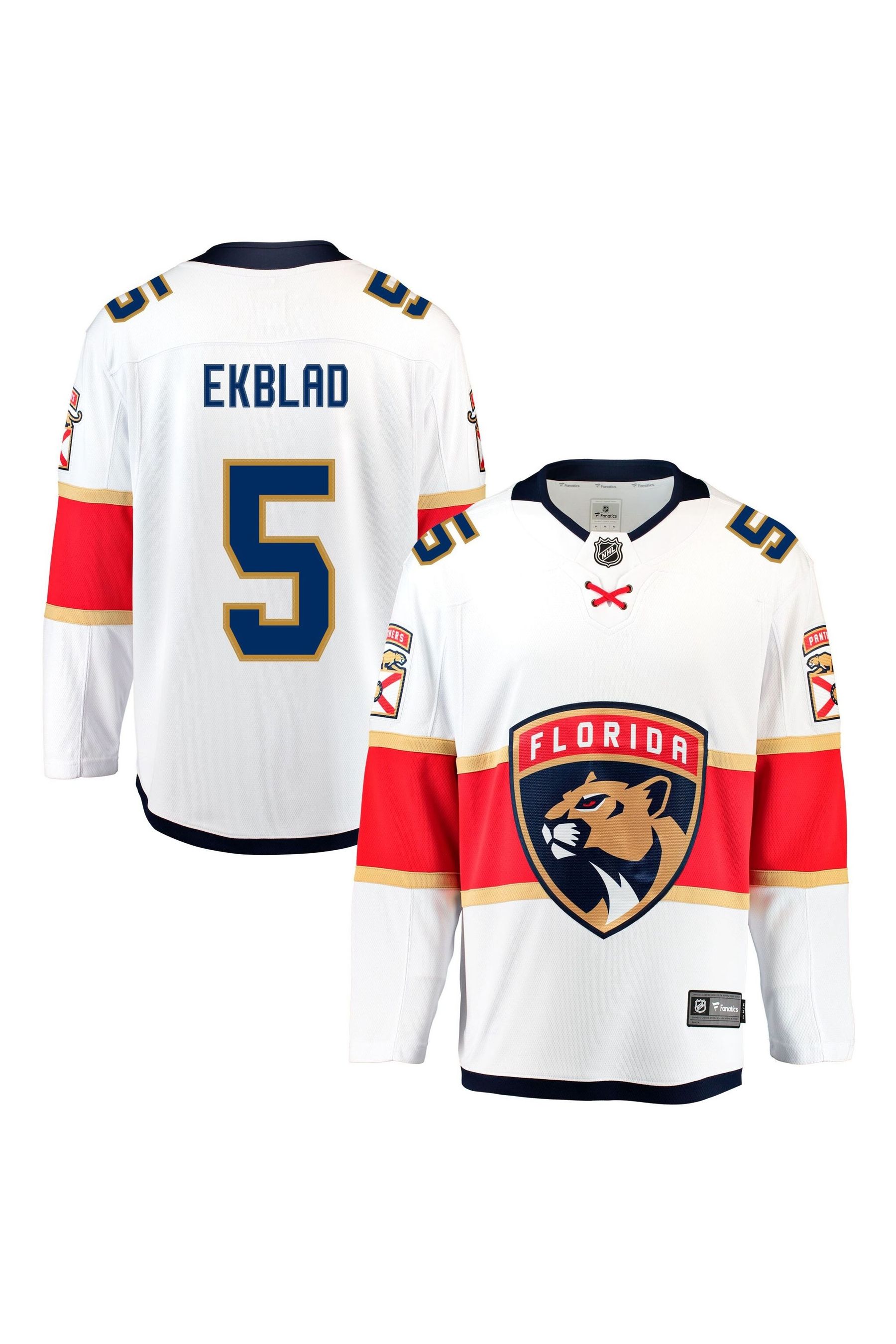 Buy Florida Panthers Fanatics Branded Away Breakaway White Jersey Aaron Ekblad from the Next UK online shop