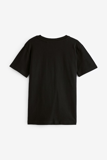 Black Wait What Short Sleeve Graphic T-Shirt (3-16yrs)