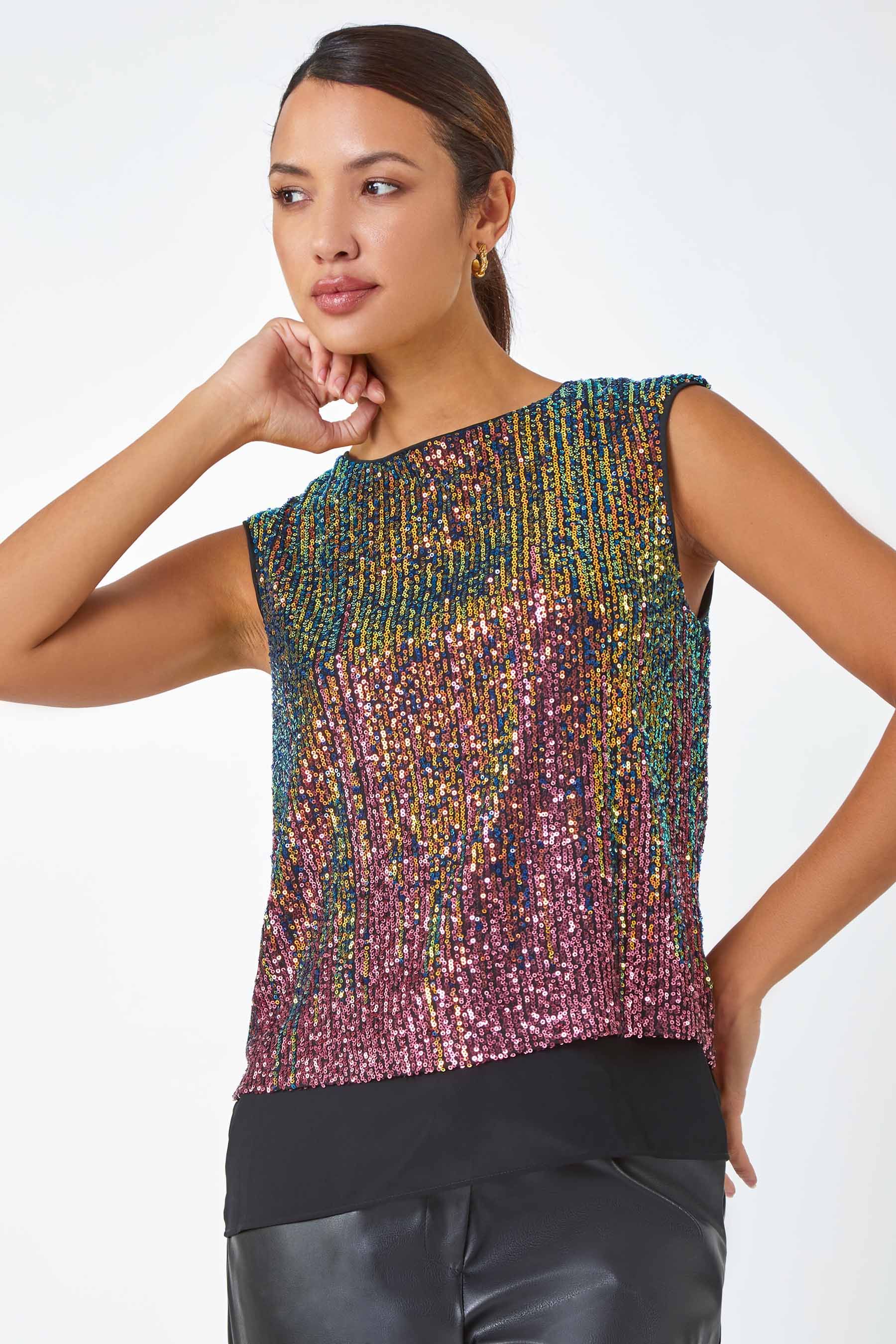 Roman ombre sequin best sale dress