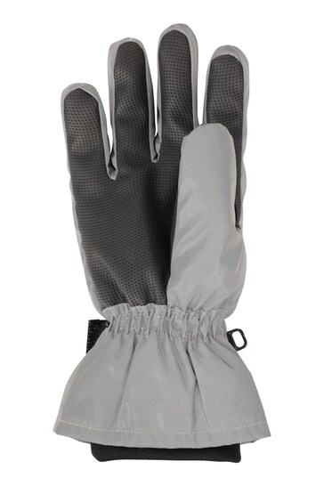 Mountain Warehouse Grey Reflective Kids Fleece Lined Gloves