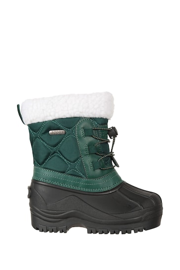 Mountain Warehouse Green Arctic Junior Waterproof Fleece Lined Snow Boots