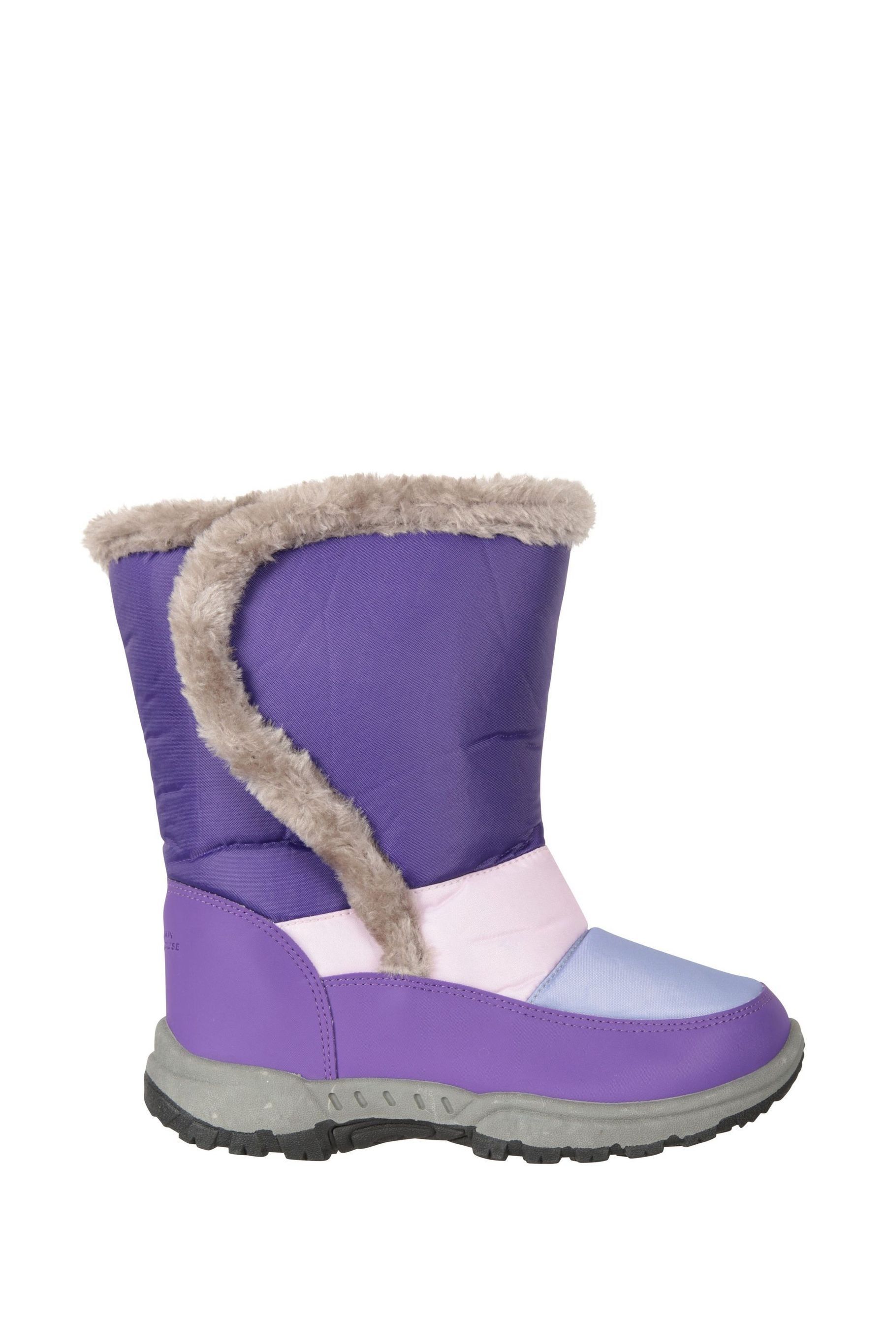 Buy Mountain Warehouse Purple Caribou Kids Faux Fur Trim Sherpa Lined Snow Boots from the Next UK online shop