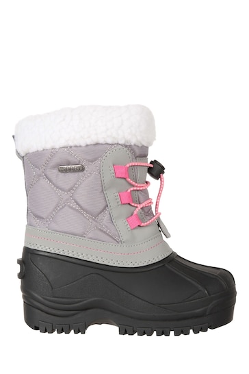 Mountain Warehouse Grey Arctic Junior Waterproof Fleece Lined Snow Boots