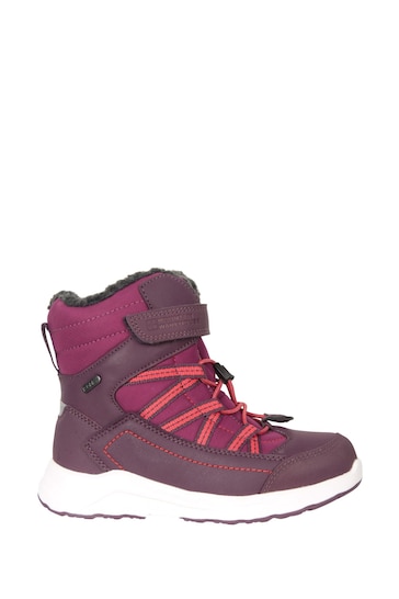 Mountain Warehouse Pink Kids Denver Waterproof Sherpa Lined Snow Boots