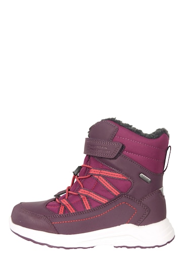 Mountain Warehouse Pink Kids Denver Waterproof Sherpa Lined Snow Boots