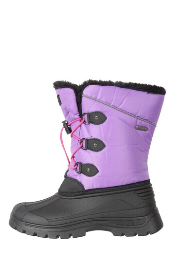 Mountain Warehouse Purple/Black Kids Whistler Sherpa Lined Snow Boots