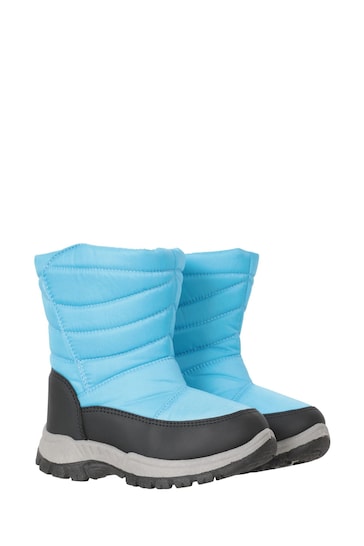 Mountain Warehouse Blue Junior Caribou Sherpa Lined Snow Boots