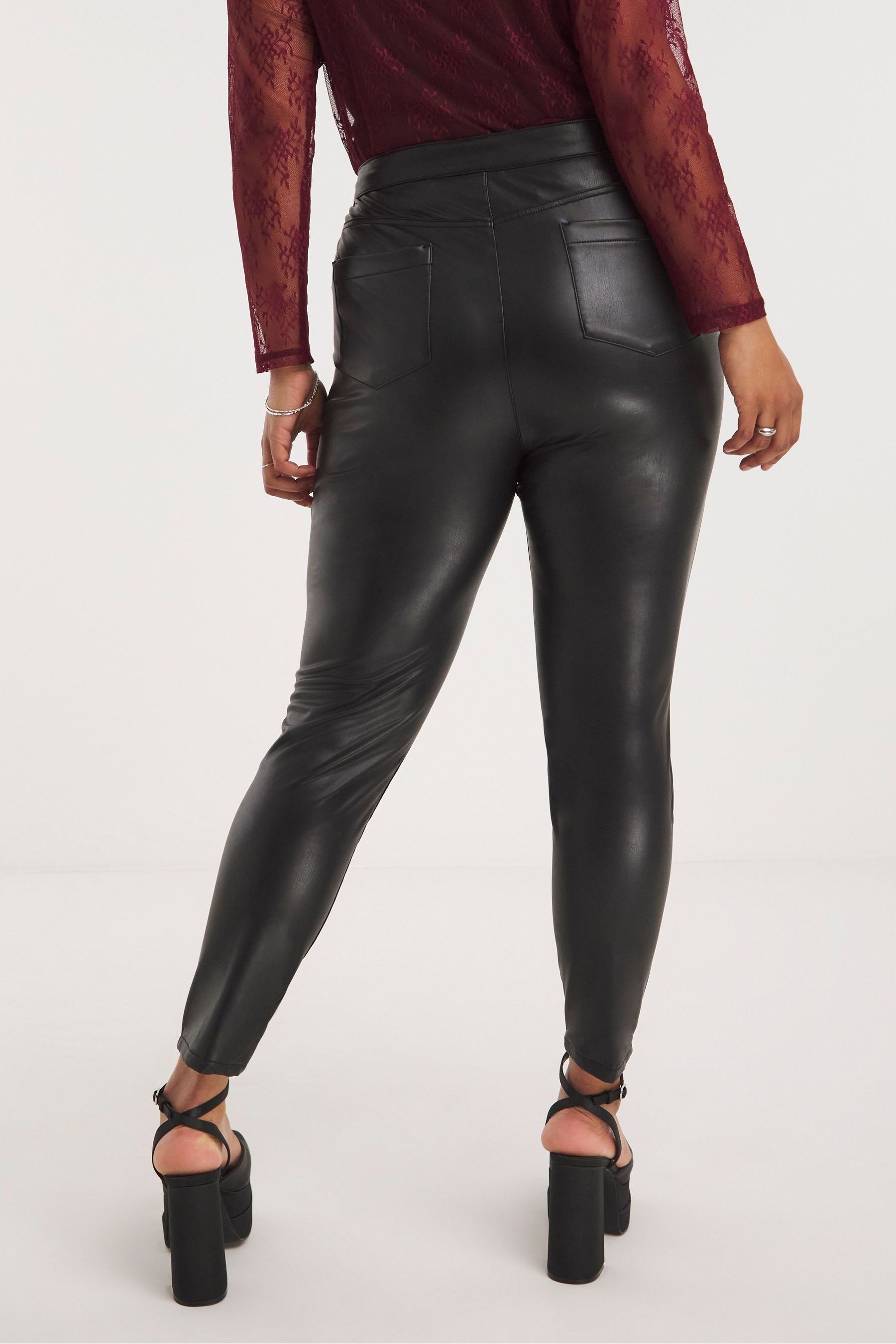 Black cheap biker jeggings