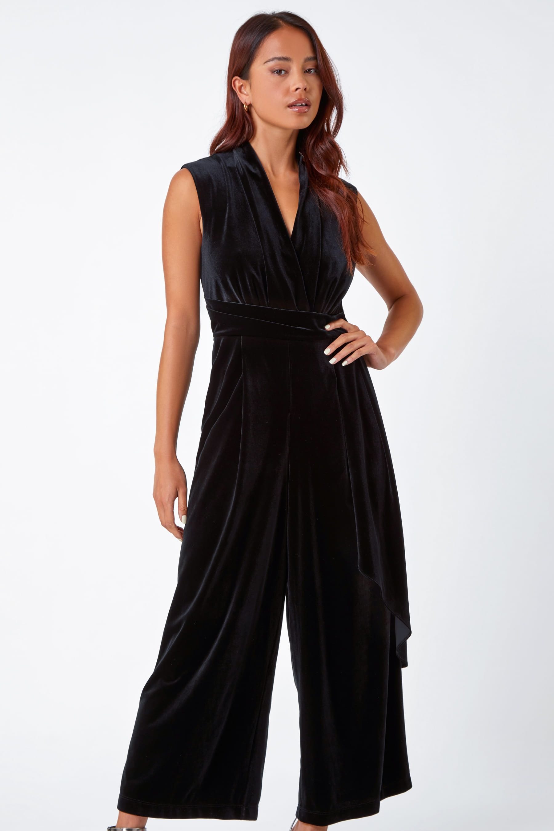 Petite velvet jumpsuit online