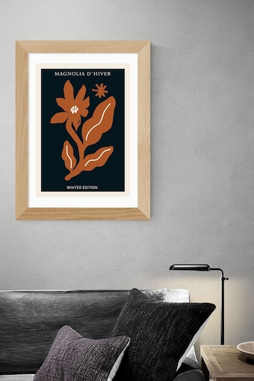 East End Prints Natural Magnolia dHiver Rust by Ani Vidotto