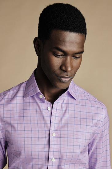 Charles Tyrwhitt Purple Stripe Egyptian Cotton Slim Fit Shirt