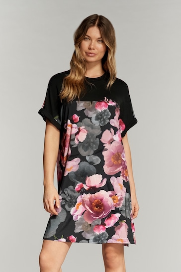 B by Ted Baker Charcoal Grey Floral Viscose Nighte