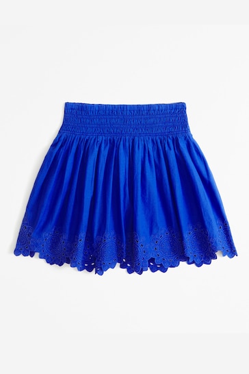 Abercrombie & Fitch Blue Eyelet Detail Boho Skirt