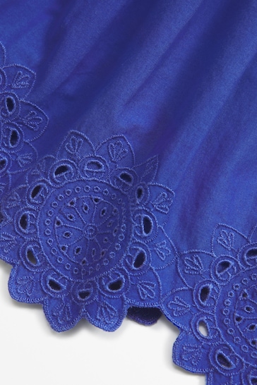 Abercrombie & Fitch Blue Eyelet Detail Boho Skirt