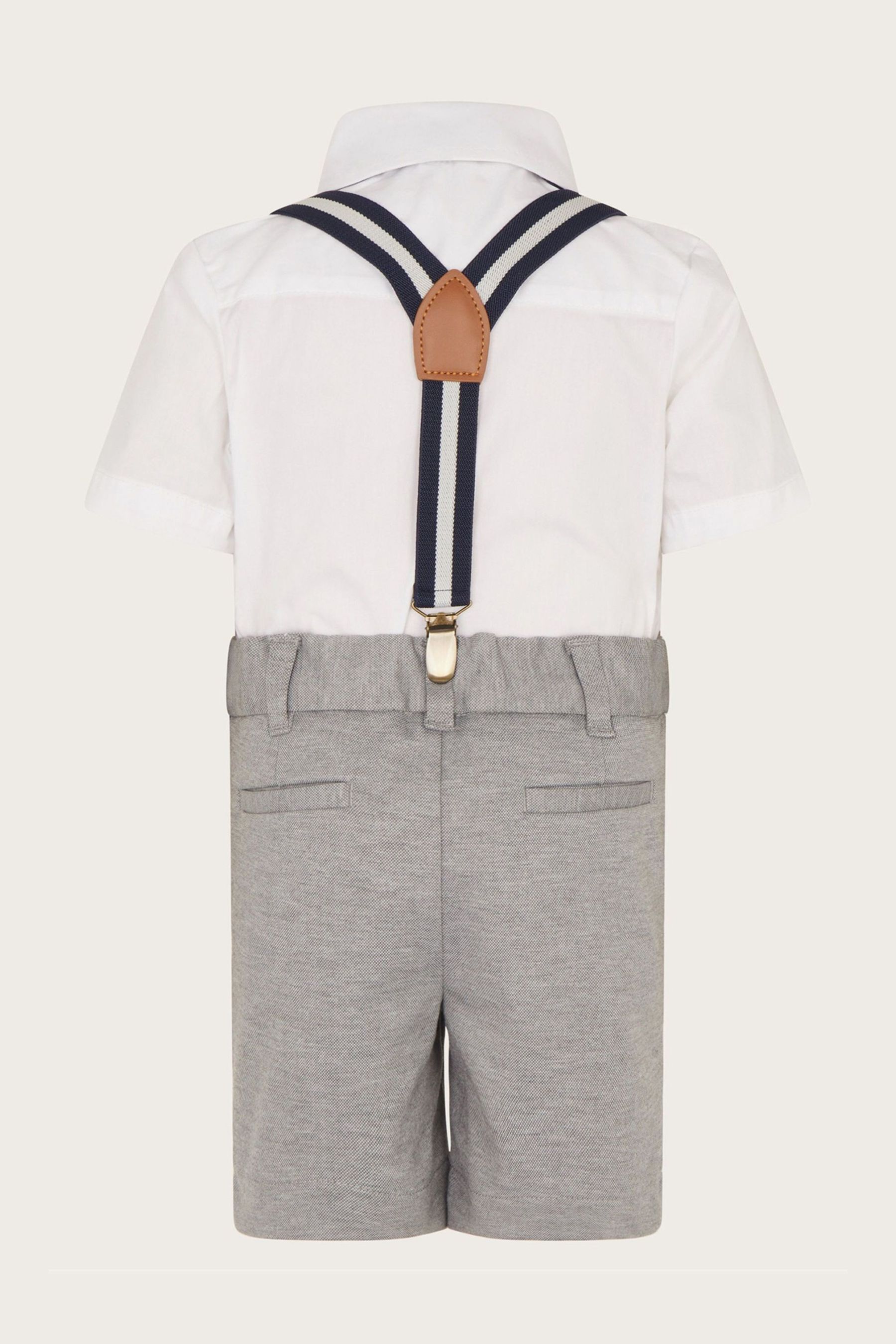 Monsoon Grey 4 Piece Braces Smart Set