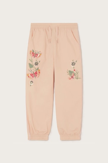 Monsoon Pink Embroidered Cargo Trousers